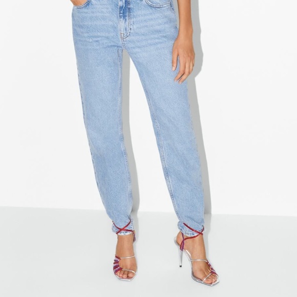 Zara Blue Collection Silver Strappy Heels - Picture 8 of 8